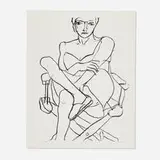 Richard Diebenkorn, Seated Woman in Chemise (from the Seated Woman series), 1965, lithograph on BFK Rives