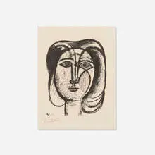 Pablo Picasso, Tete de Femme, 1945, lithograph