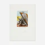 Cinco o seis por lo menos (from the Les Caprices de Goya de Dalí portfolio) by Salvador Dalí, 1977, etching with drypoint in colors on Rives, sold May 2025