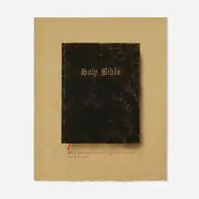 Holy Bible (State I) by Ed Ruscha and Raymond Pettibon, 2003, lithograph in colors, sold May 2025