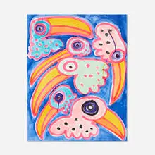 Katherine Bernhardt, Toco Toucan Tocano, 2020, lithograph in colors on Somerset Velvet 300gsm