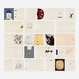 Antoni Tàpies, Cartes per a la Teresa (twenty-two works), 1974, lithograph in colors with collage on Arches (folded)