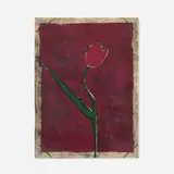 Fritz Scholder, Red Tulip, 1981, lithograph in colors on Arches