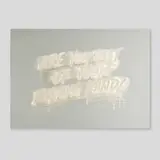 Mel Bochner, Are You Out of Your Fucking Mind, 2018, anti-reflective laminated glass