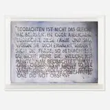 Mel Bochner, If the Colour Changes…, 2018, etched and silvered glass in artist's frame