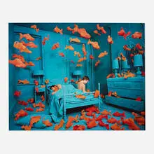 Sandy Skoglund, Revenge of the Goldfish, 1981, vintage Cibachrome print mounted to acrylic