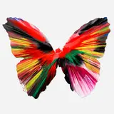 Butterfly Spin Painting by Damien Hirst, 2009, acrylic on paper, sold Dec 2025