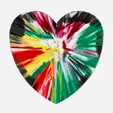 Heart Spin Painting by Damien Hirst, 2009, acrylic on paper, sold Dec 2025