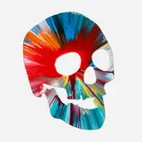 Skull Spin Painting by Damien Hirst, 2009, acrylic on paper, sold Dec 2025
