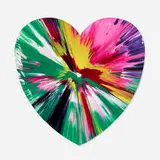 Heart Spin Painting by Damien Hirst, 2009, acrylic on paper, sold Dec 2025