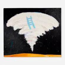 Twister by Valentina Dubasky, 1981, oil on canvas laid to Masonite, sold Dec 2025