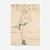 Jasper Johns, TIN GAL, 1976, graphite on paper