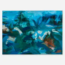 William Kienbusch, The Coast of Baker Island, 1956, oil on canvas