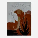 Tjorg Douglas Beer, Auge/Baum, 2006, paint and duct tape on canvas board