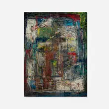 Donald Deskey, Untitled, oil on gesso panel
