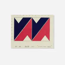 Larry Zox, Study for Scissors Jack Series, 1965, ink on graph paper