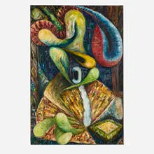 Bill Jensen, Guy & the Loon, 1983-85, oil on linen