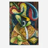 Bill Jensen, Guy & the Loon, 1983-85, oil on linen