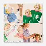 Julia Jacquette, Daughters, Mothers III (Snowball Fight), 2003, oil on linen