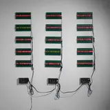 Tatsuo Miyajima, Region No. 132670 - No. 132684, 1991, light emitting diode, IC, electric wire, aluminum