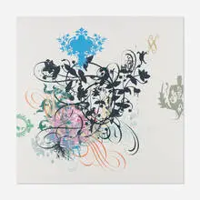 Ryan McGinness, Untitled (from the Project Rainbow series), 2003, oil enamel and screenprint on wood panel