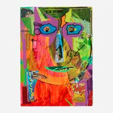 Joe Grillo, E.X. Plode, 2003, acrylic, marker and paper collaged to pressboard