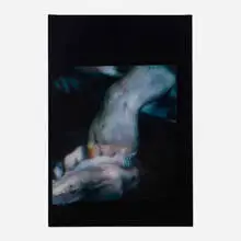 Untitled (Black Hand) by Johannes Kahrs, 2006, oil on canvas, sold Dec 2025