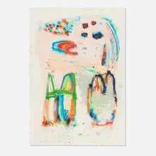 Marco Pariani, Who Are You Without a Dog?, 2019, oil and spray paint on canvas