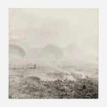 Scavengers by Joseph Stashkevetch, 2005, conté crayon on paper, sold Dec 2025
