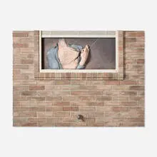 Dan Herschlein, Can You See My Mouth Move?, 2019, milk paint, plaster, pigmented joint compound, epoxy putty, graphite, colored pencil and string on panel