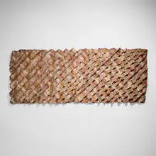 Neda Al-Hilali, Untitled, 1979, painted and woven paper wall relief