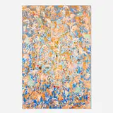 Verne Dawson, Blue Finger Painting with Black Line and Hole, 1986-88, oil on canvas