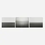 Hiroshi Sugimoto, Three works from the Time Exposed portfolio, offset lithograph on Mitsubishi Real Art Both Sides and mounted to Peach Kent