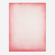 Thomas Wachholz, RED 0/100/100/0, 2014, solvent inkjet print and alcohol on canvas
