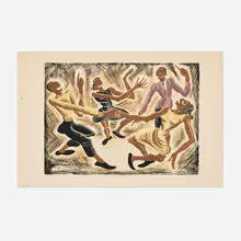 Mildred Rackley, Boogie Woogie, 1940, screenprint in colors