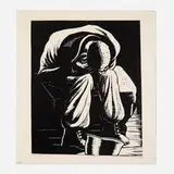 William E. Smith, War Fatigue, 1946, linocut