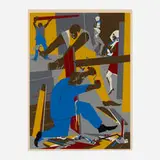 Jacob Lawrence, Builders No. 3, 1974, screenprint in colors