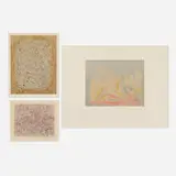 Mark Tobey, Three works from the Homage to Tobey portfolio, 1974, etching in colors on BFK Rives; lithograph in colors