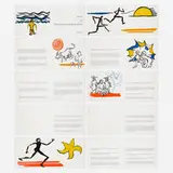 Alexander Calder, Nineteen works from the Le sacrilège d'Alan Kent suite, 1976, etching and aquatint in colors on Vélin de Rives