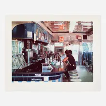 Ralph Goings, Blue Diner, 1995, offset lithograph in colors