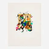 Joan Miró, Gaudí XVI, 1979, etching and aquatint in colors with Chine-collé on Arches