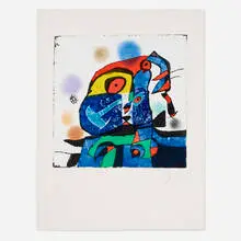 Joan Miró, Gaudí V, 1979, etching and aquatint in colors on Arches