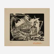 Pablo Picasso, Pigeonneau (from the 40 dessins de Picasso en marge du Buffon series), 1939, linocut