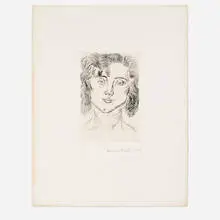 Henri Matisse, Frontispiece from Cinquante dessins, 1920, etching on Chine-appliqué