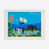 Romare Bearden, Siren's Song (from the Odysseus suite), 1979, screenprint in colors on Arches 88