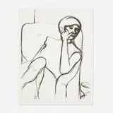 Richard Diebenkorn, Seated Woman in Arm Chair (from the Seated Woman series), 1965, lithograph on BFK Rives