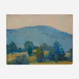 Robert Emmett Owen, Study of Blues and Greens, oil on canvas board