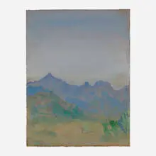 Arthur Bowen Davies, Mountain Landscape, watercolor on paper