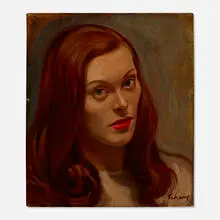 Saul Schary, Portrait of a Woman, oil on canvas