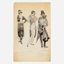Orson Lowell, Spring Fashions for Men, c. 1914, ink on paper